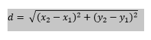 distance formula